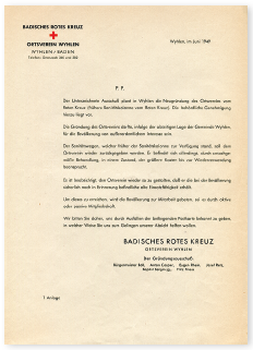 Neugründungsschreiben 1949